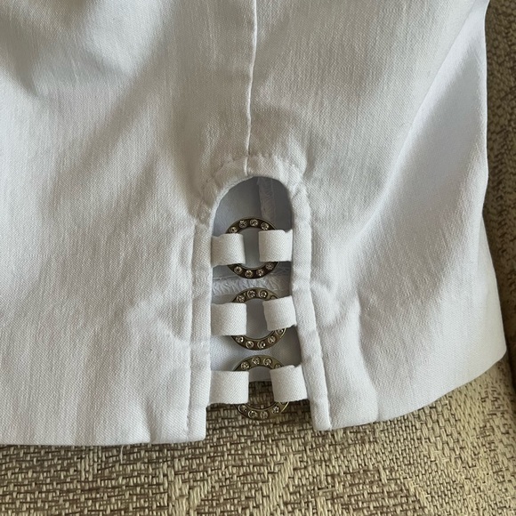 Lot of 2 white capri/crop pants L - Picture 4 of 4